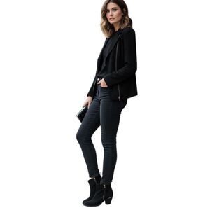 Steve Madden WanTagh Leather Black Booties - Size 8.5